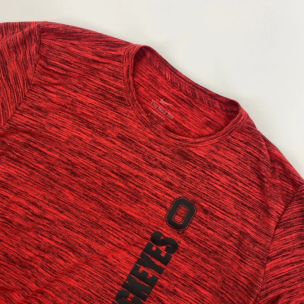Ohio State Buckeyes T Shirt Mens Extra Large Red Nike Dri Fit College Athleisure